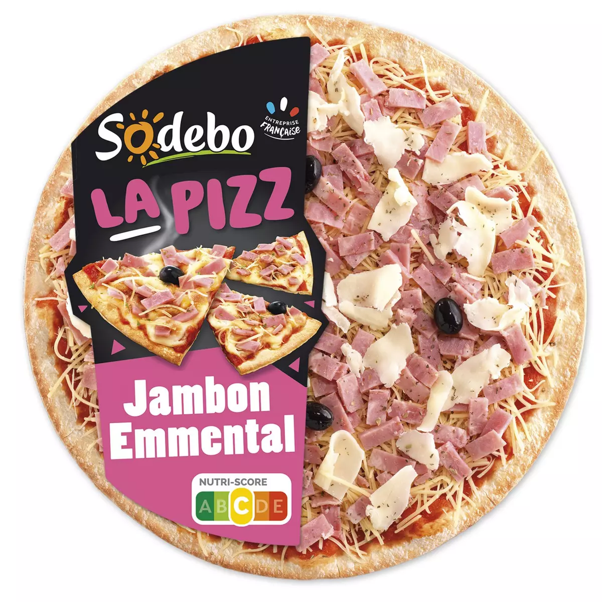 SODEBO Pizza la pizz jambon emmental à partager 470g
