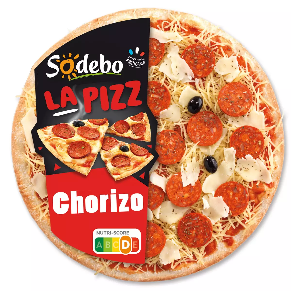 SODEBO Pizza la pizz chorizo à partager 470g