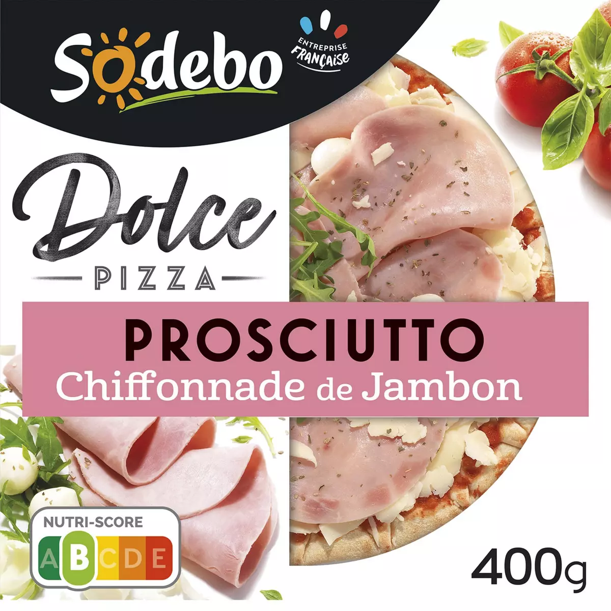 SODEBO Pizza dolce prosciutto à partager 400g