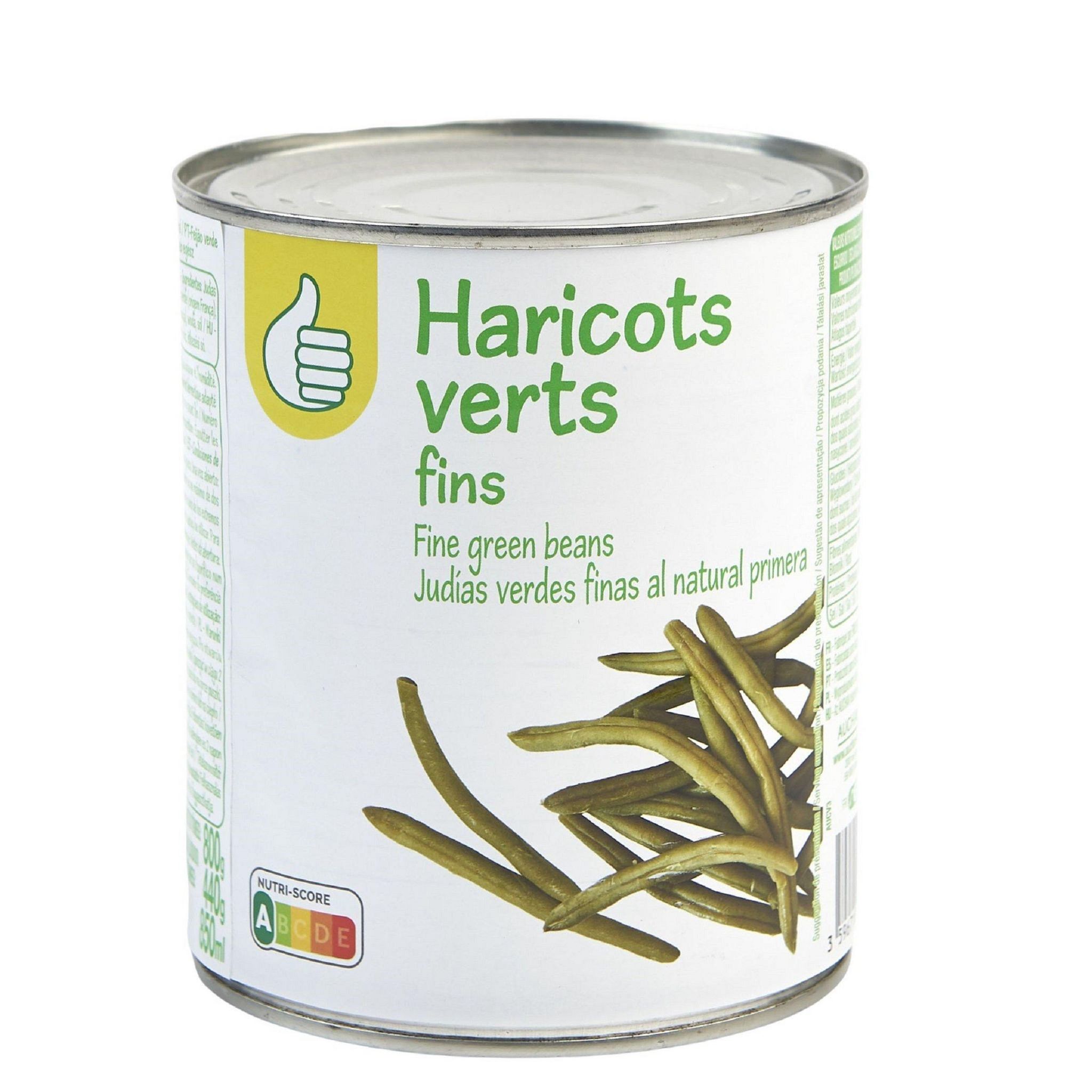 Voir la diapositive 2 : POUCE Haricots verts fins 440g