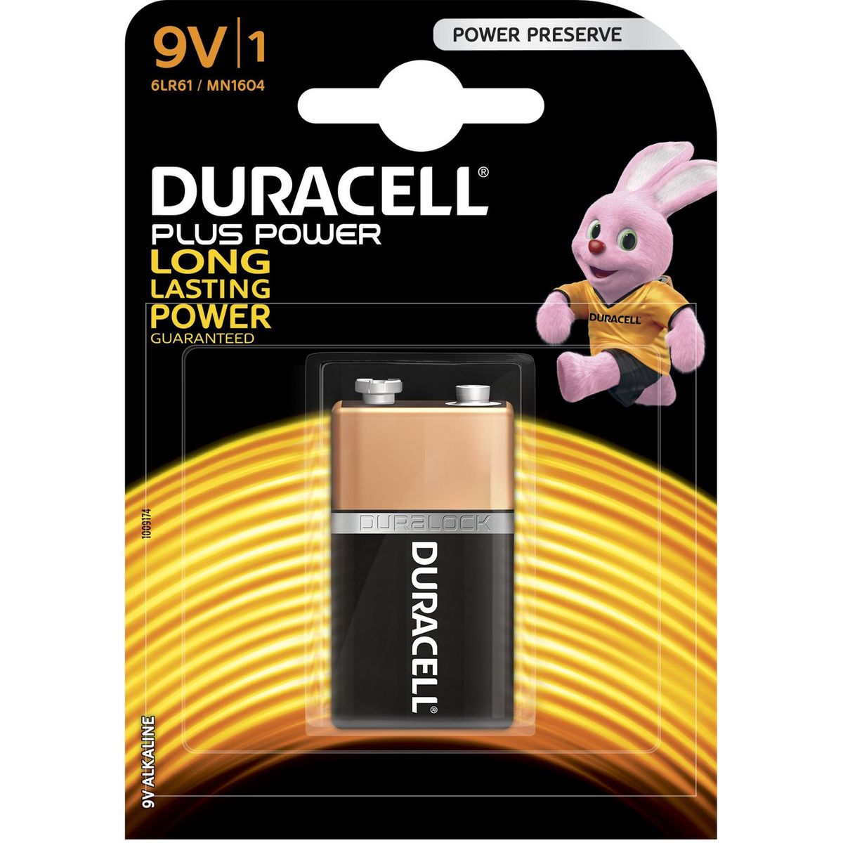 DURACELL Pile 6LR61 9v plus power