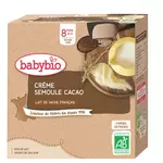 Babybio BABYBIO Gourde dessert crème semoule cacao bio dès 8 mois