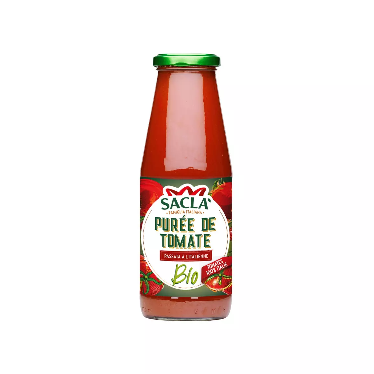 SACLA Purée de tomates fraîches bio 100% Italie 680g