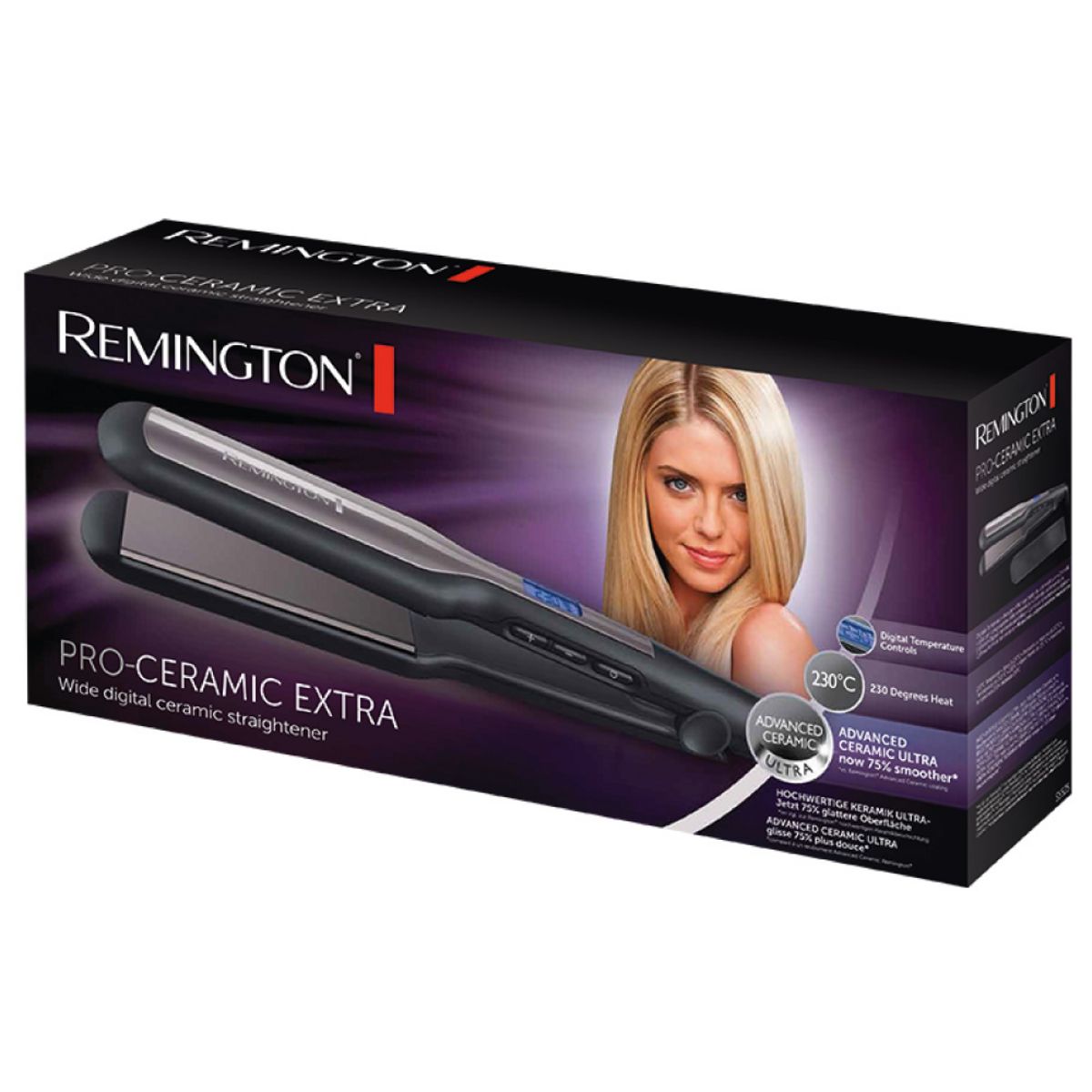 REMINGTON Lisseur céramique S5525 Pro plaques larges - Noir