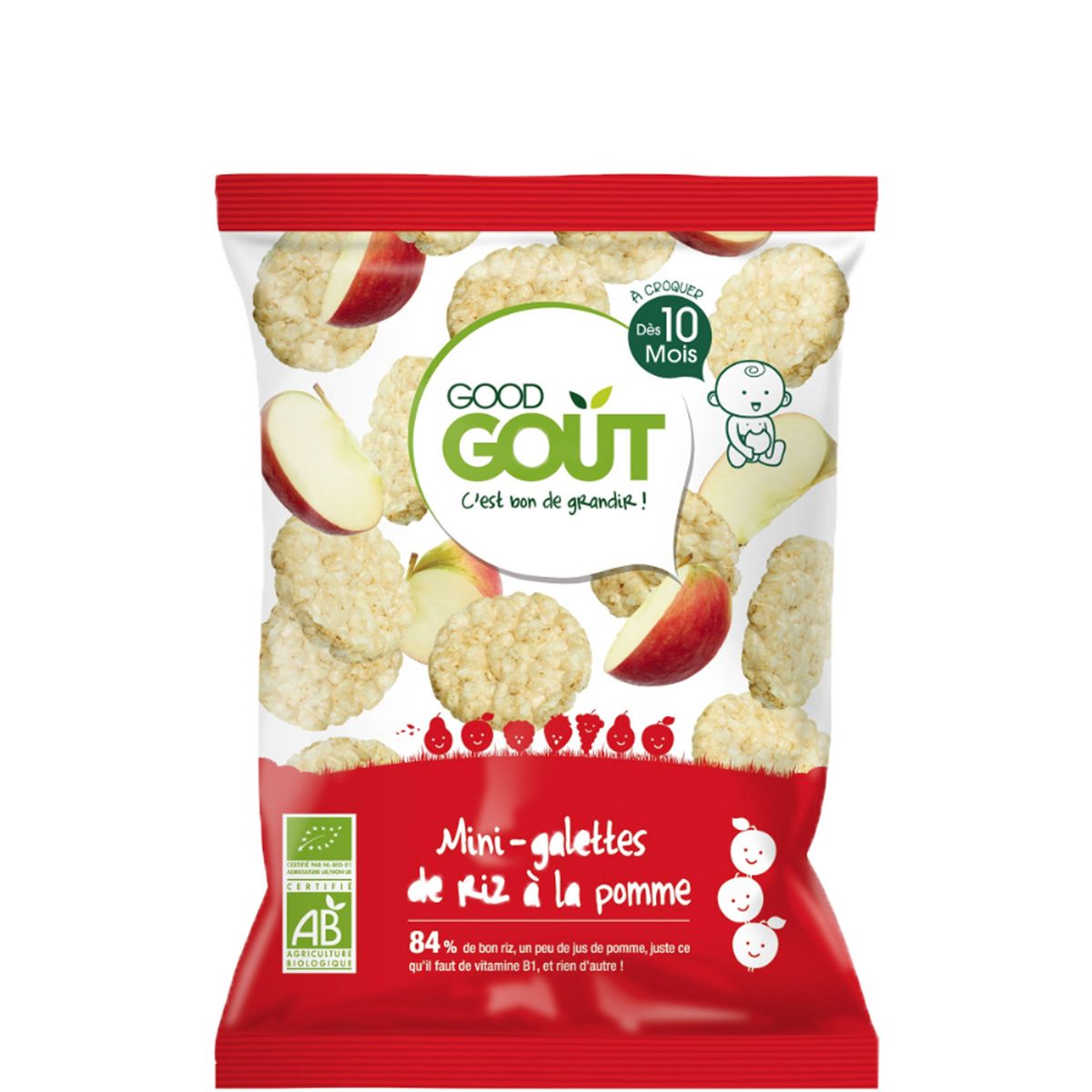 GOOD GOUT Goûter mini-galettes de riz à la pomme bio dès 10 mois 40g