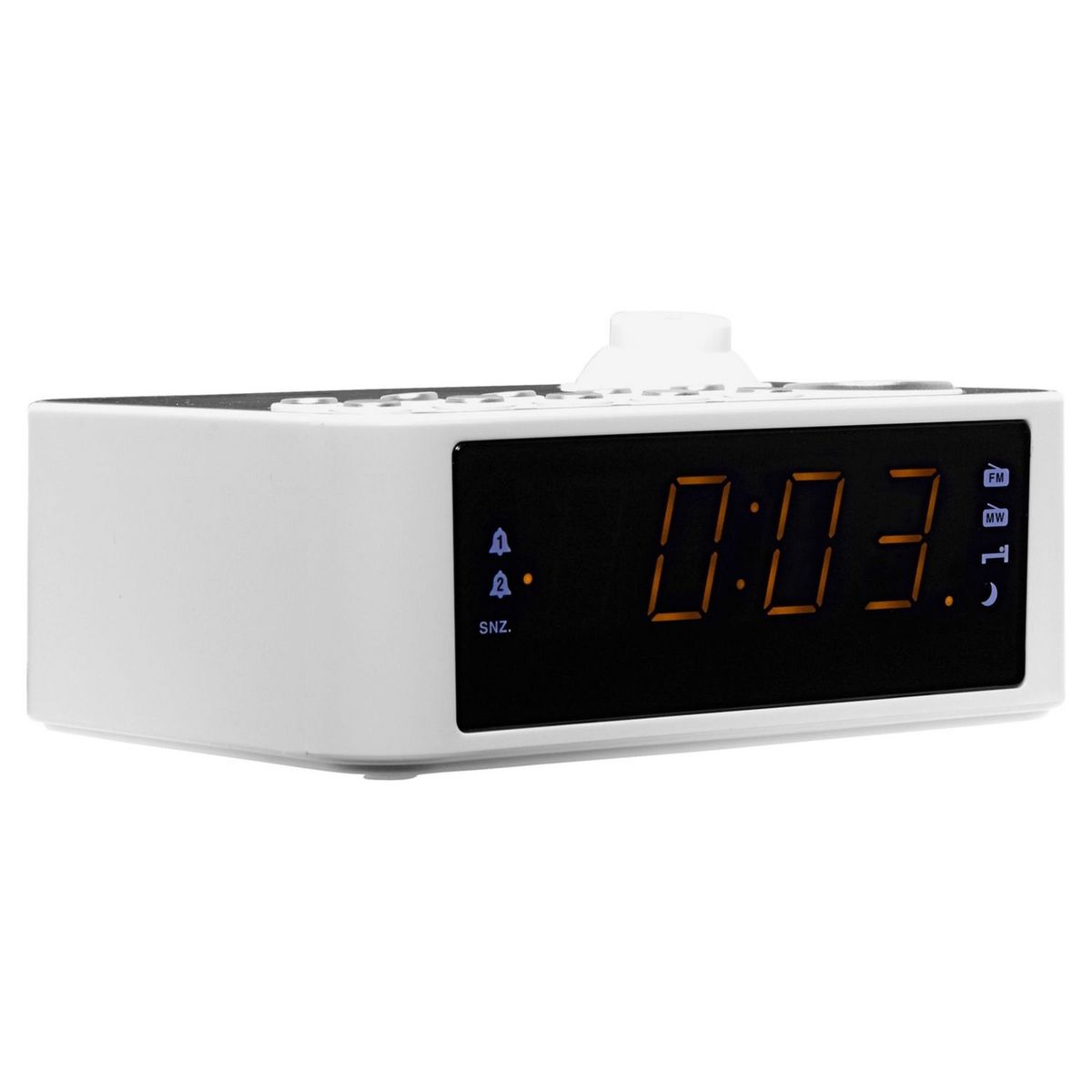MUSE Radio-réveil avec projection de l'heure - Blanc - M-178 PW