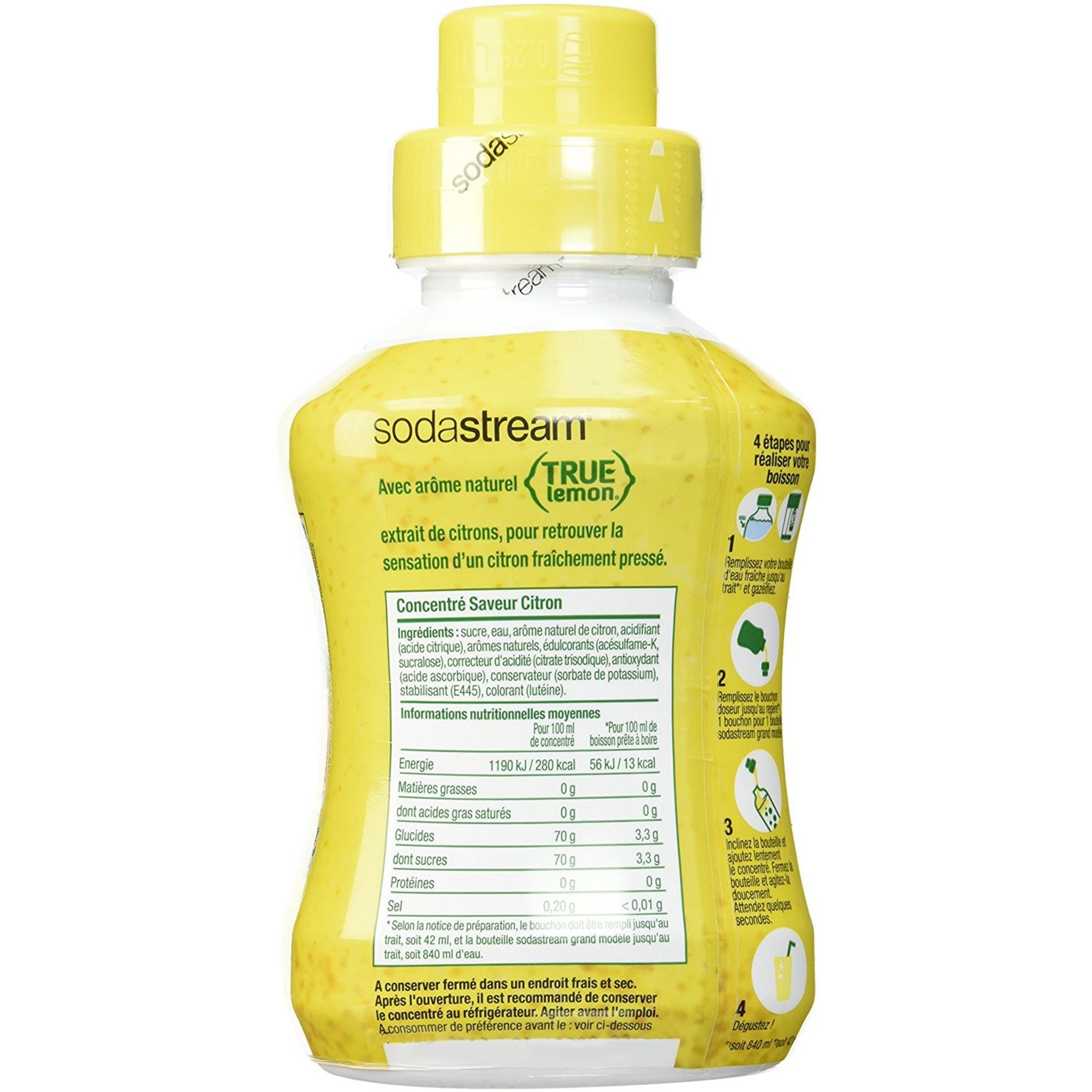 Voir la diapositive 2 : SODASTREAM Concentré saveur citron pour boisson gazeuse 30061072