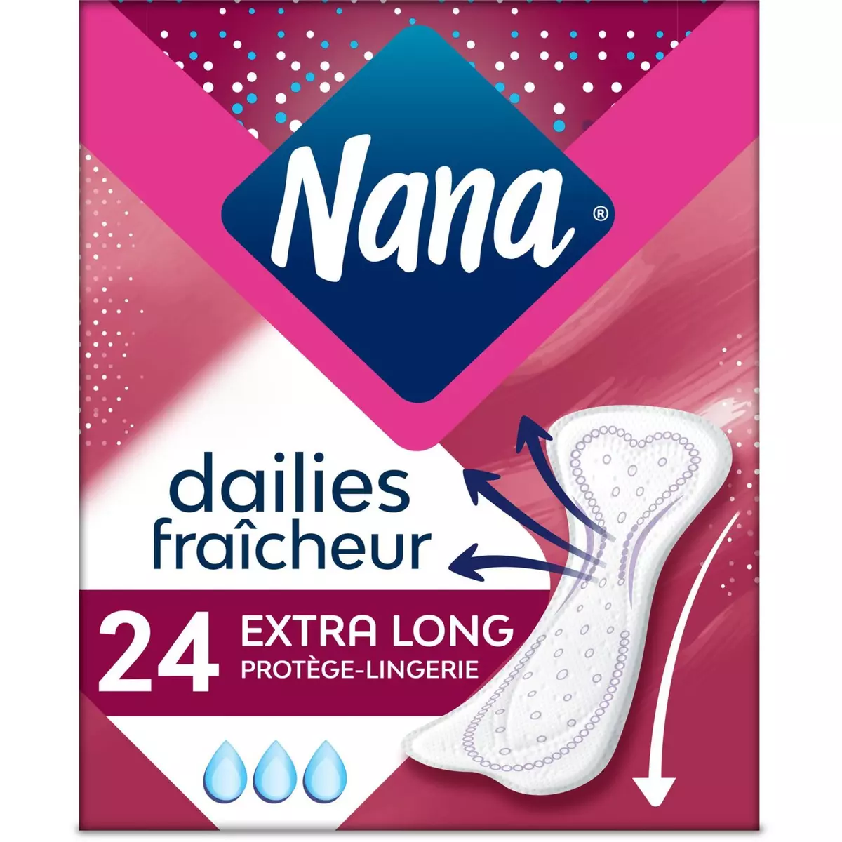 NANA Protège-lingerie fraîcheur extra long 24 protège-lingerie