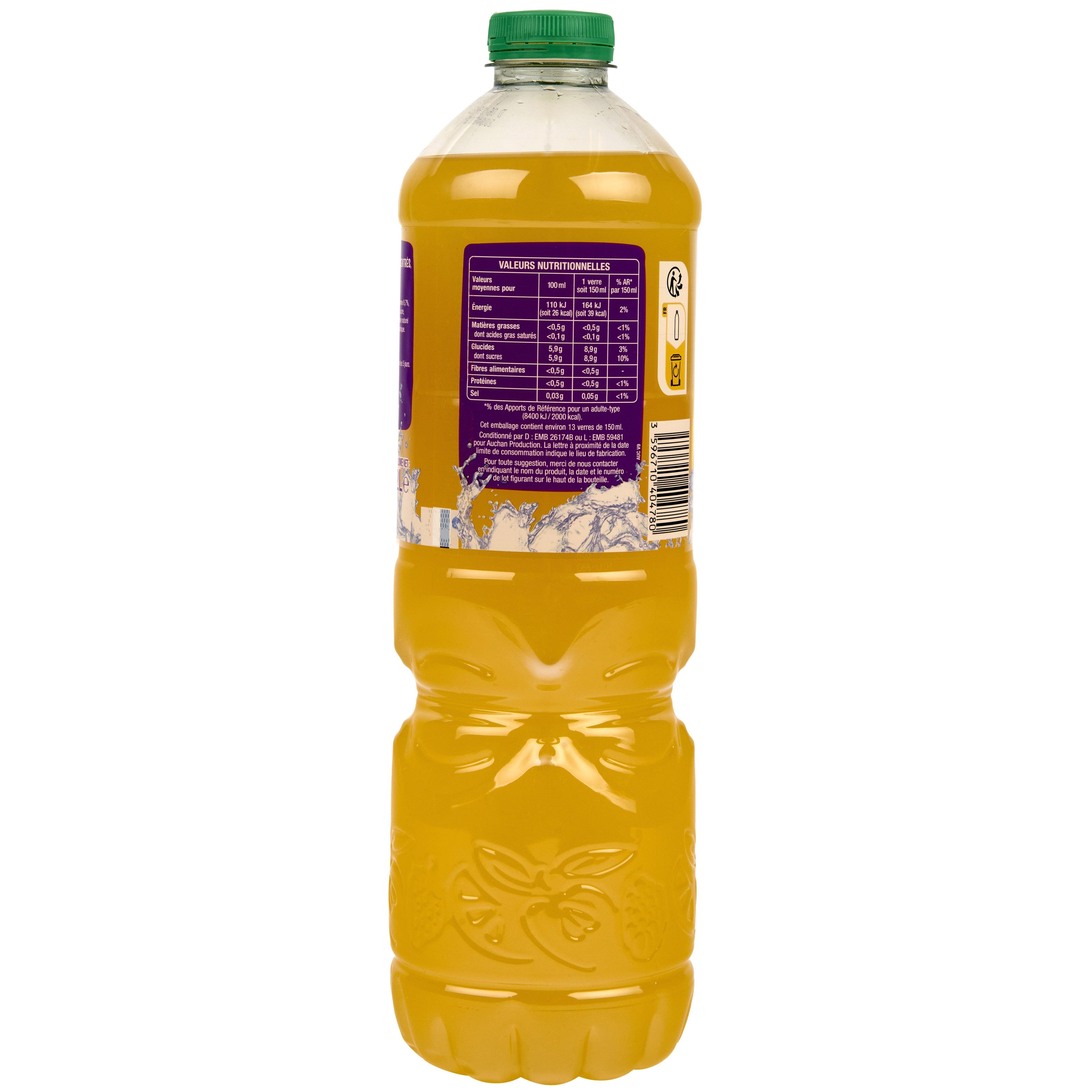 Voir la diapositive 2 : AUCHAN Boisson aux fruits goût multifruits 2l
