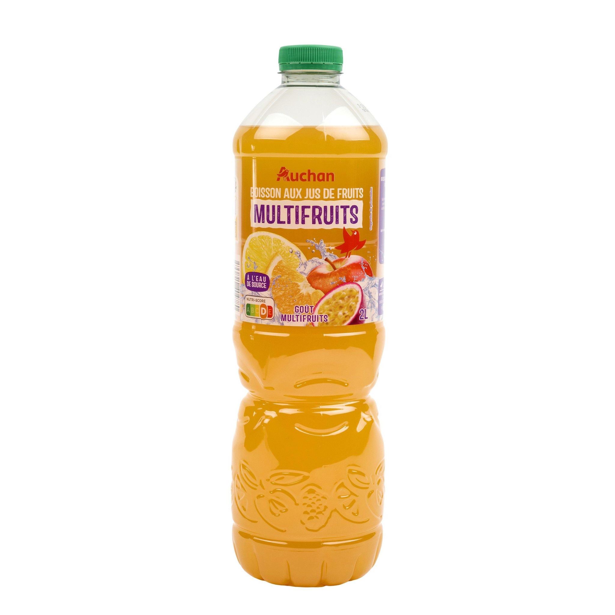 Voir la diapositive 2 : AUCHAN Boisson aux fruits goût multifruits 2l