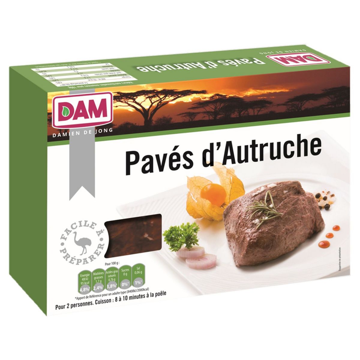 DAM Pavés d'autruche 2 pièces 250g