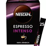 NESCAFE Café soluble en sticks espresso intenso 100% arabica 25 sticks 45g