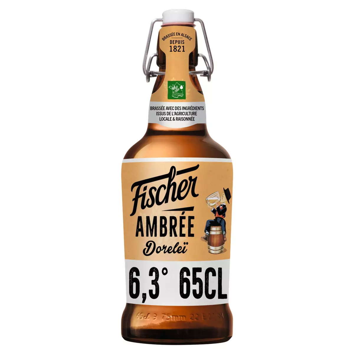 FISCHER Bière réserve ambrée aromatisée épices 6.3% 65cl