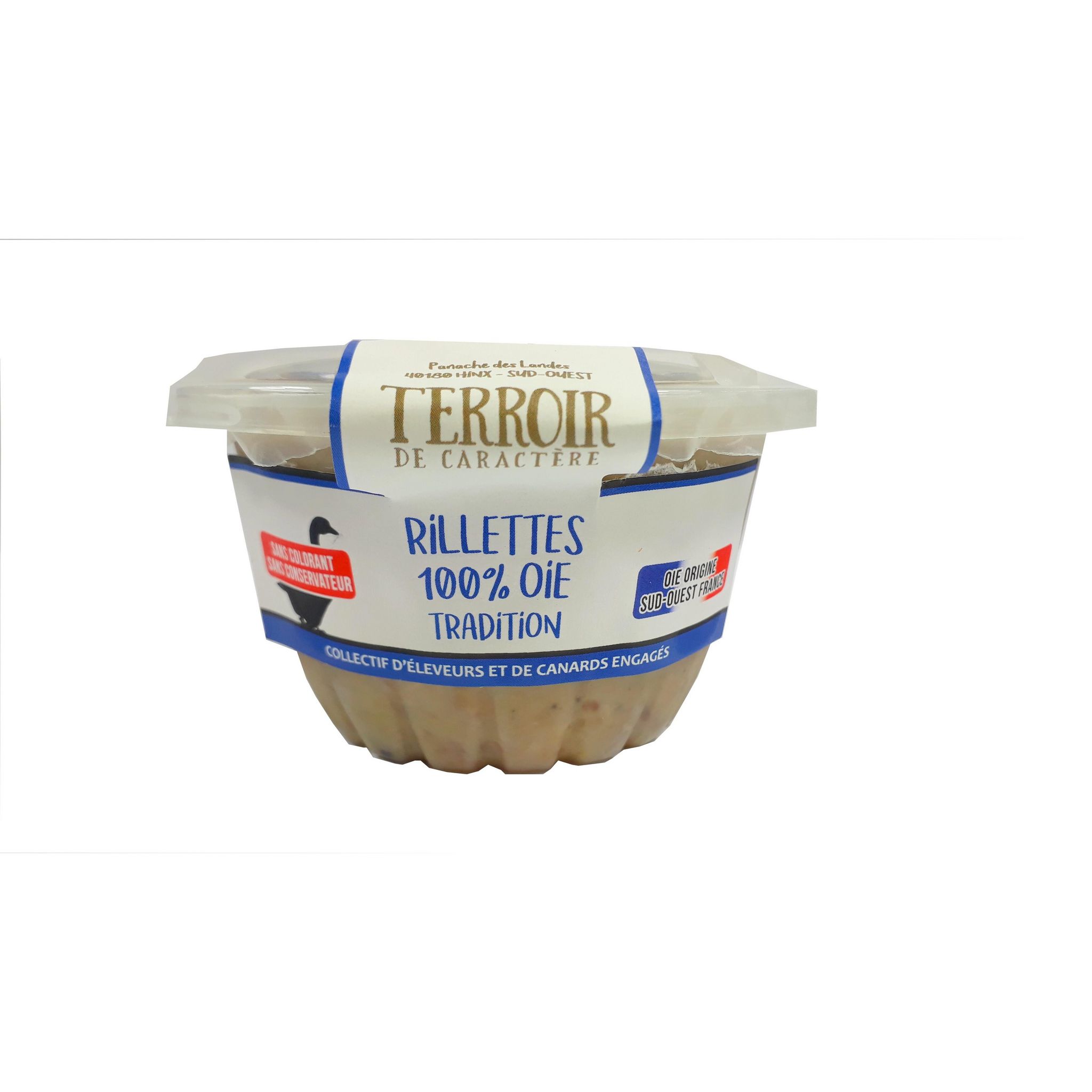 TERROIR DE CARACTERE Rillettes 100% oie tradition 130g