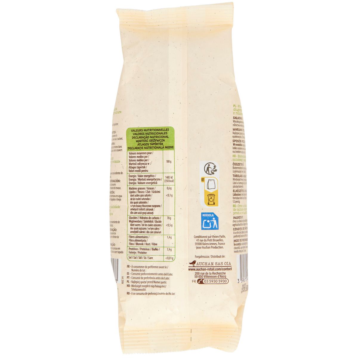 AUCHAN BIO Riz thaï bio 500g