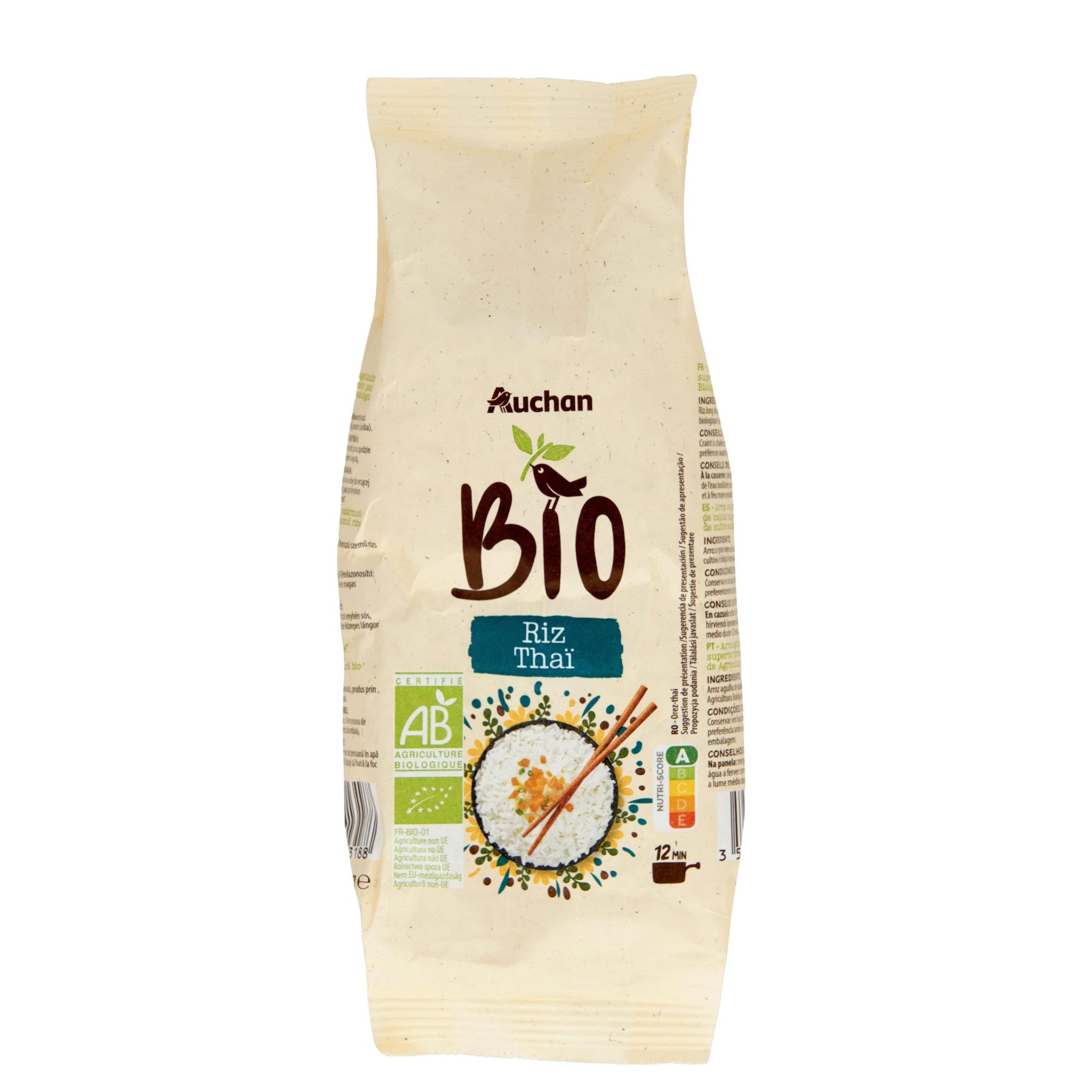 Voir la diapositive 3 : AUCHAN BIO Riz thaï bio 500g