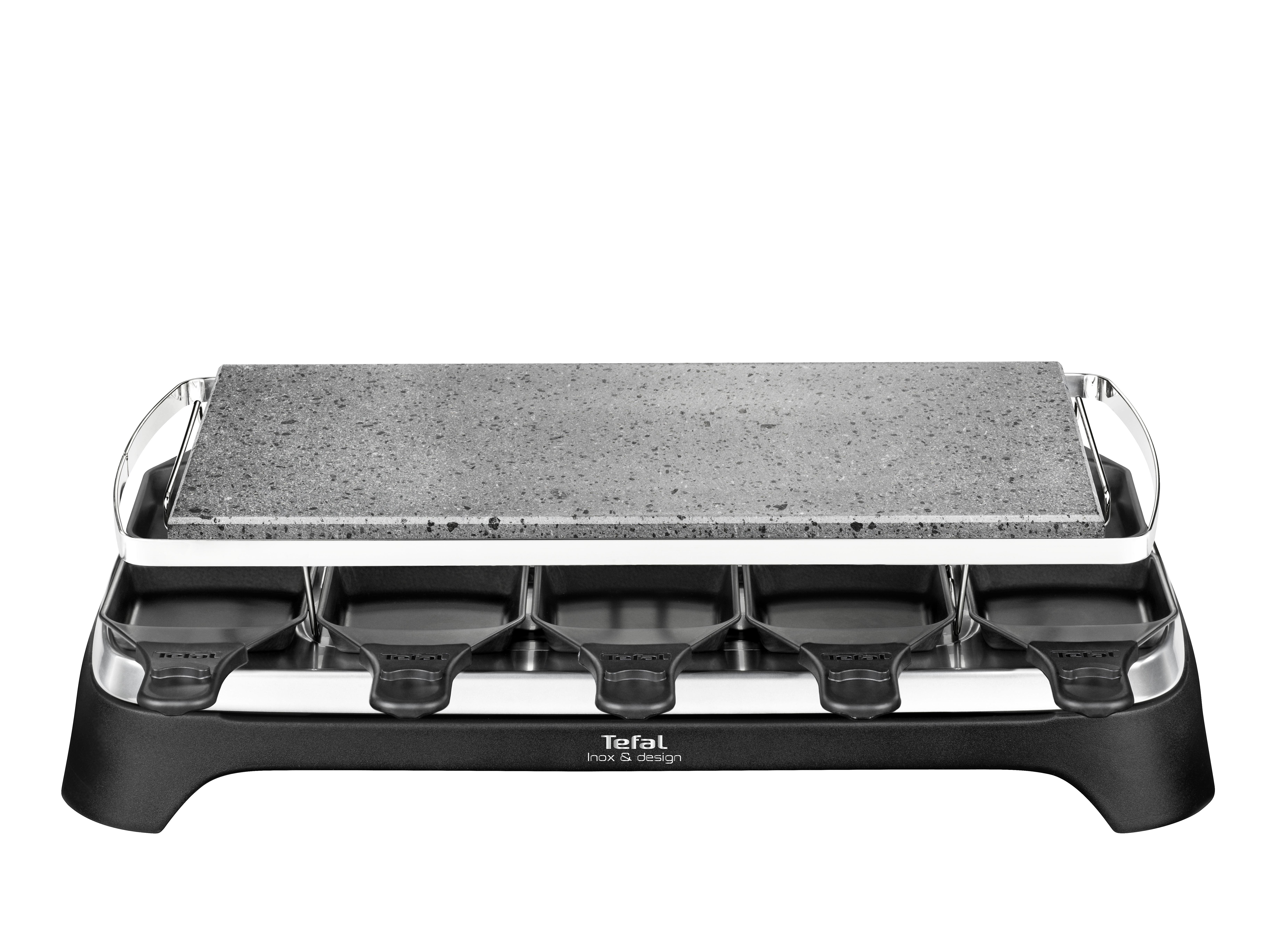 Voir la diapositive 4 : TEFAL Appareil à Pierrade / Raclette 10 personnes PR457812 - Inox