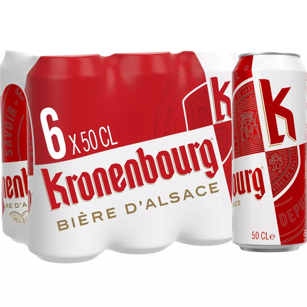 KRONENBOURG Bière blonde 4,2% boîtes 6x50cl