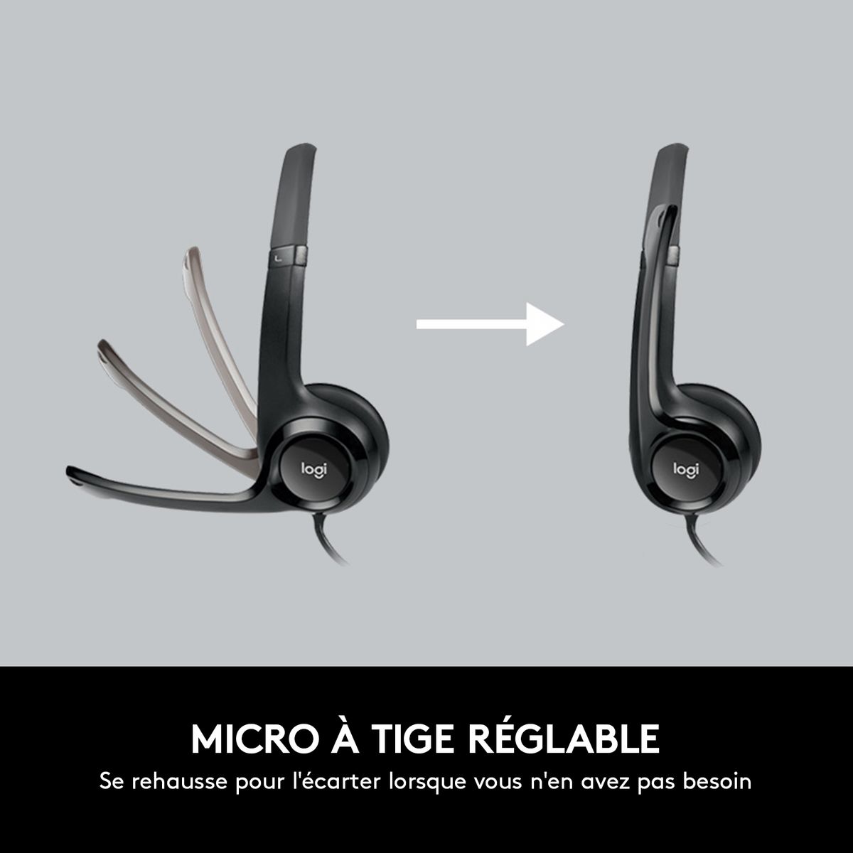 LOGITECH Casque Filaire H390 USB Stéréo avec Micro