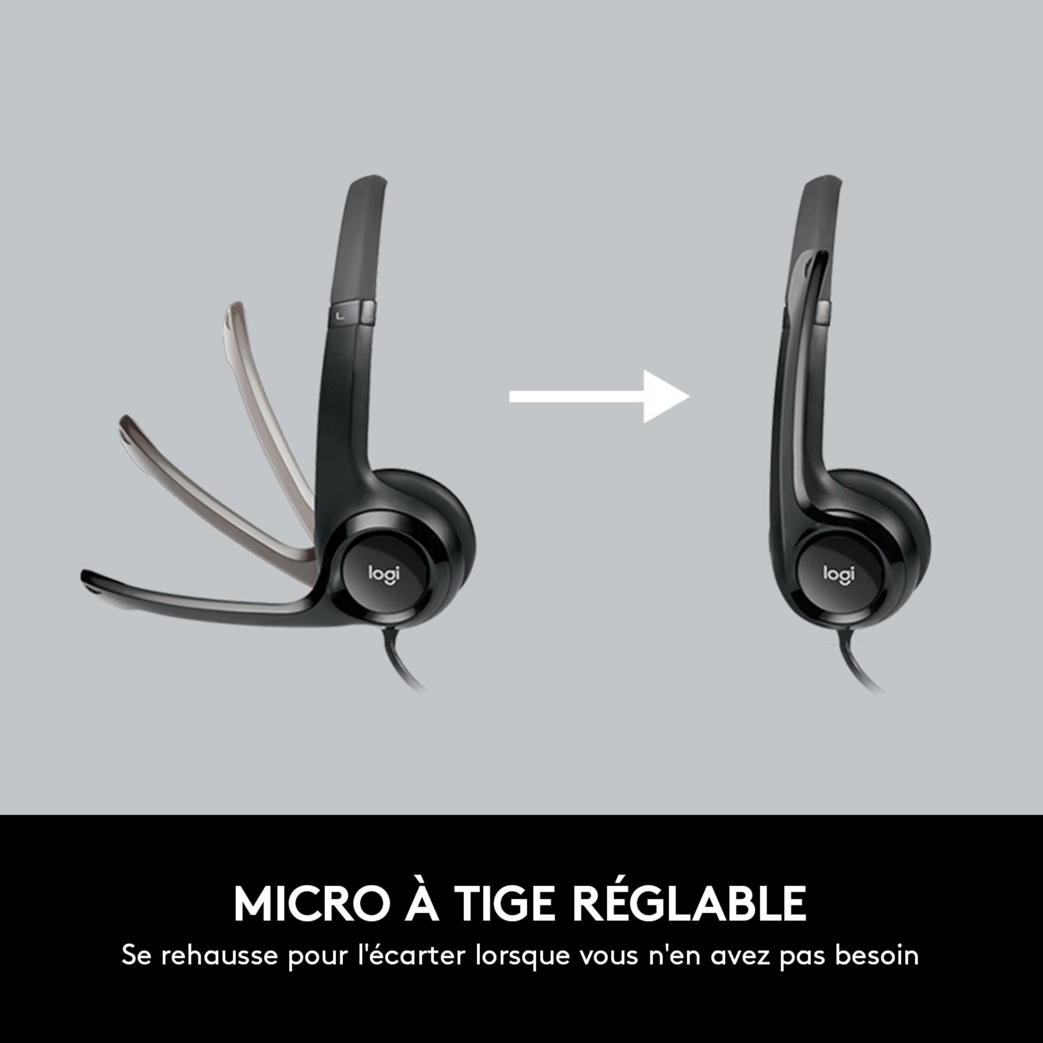 Voir la diapositive 5 : LOGITECH Casque Filaire H390 USB Stéréo avec Micro
