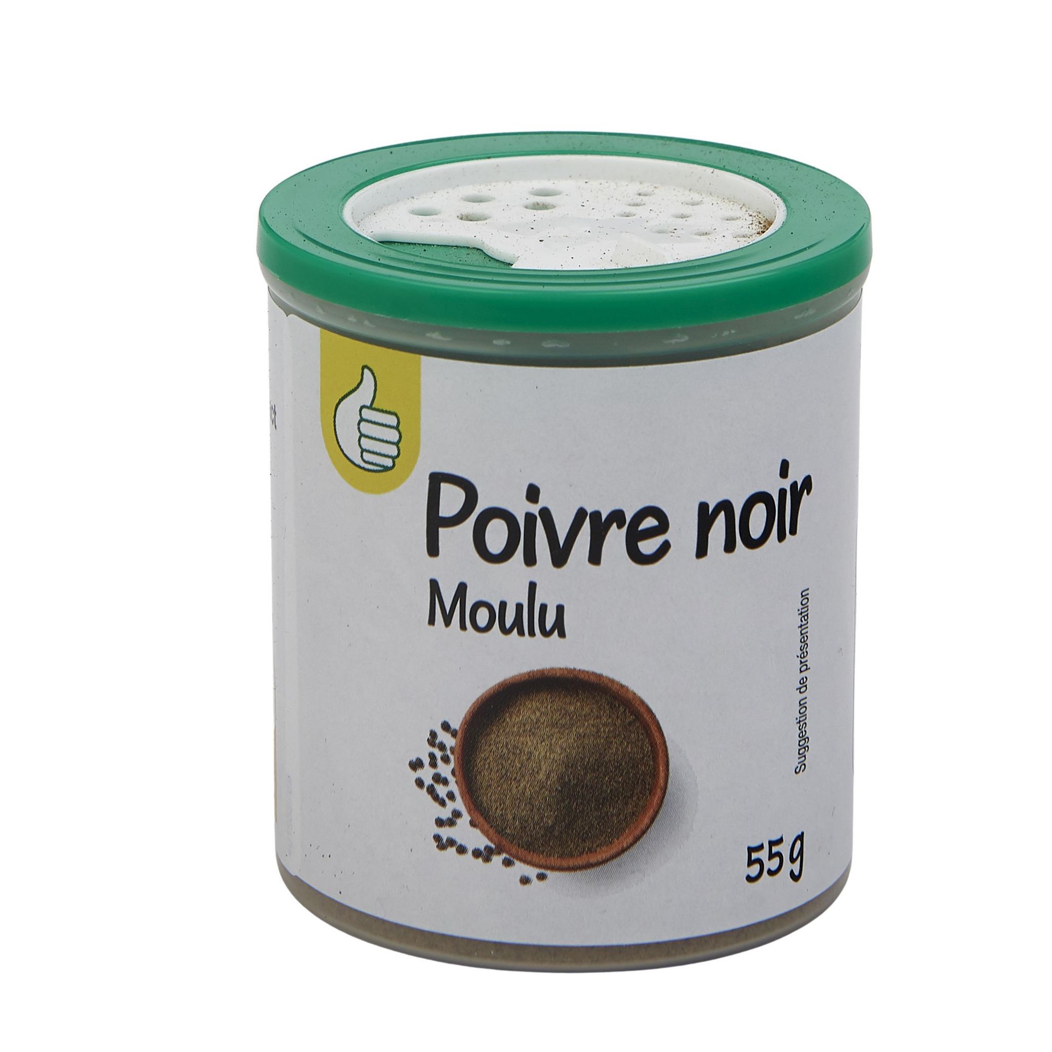 Voir la diapositive 2 : POUCE Poivre noir moulu 55g