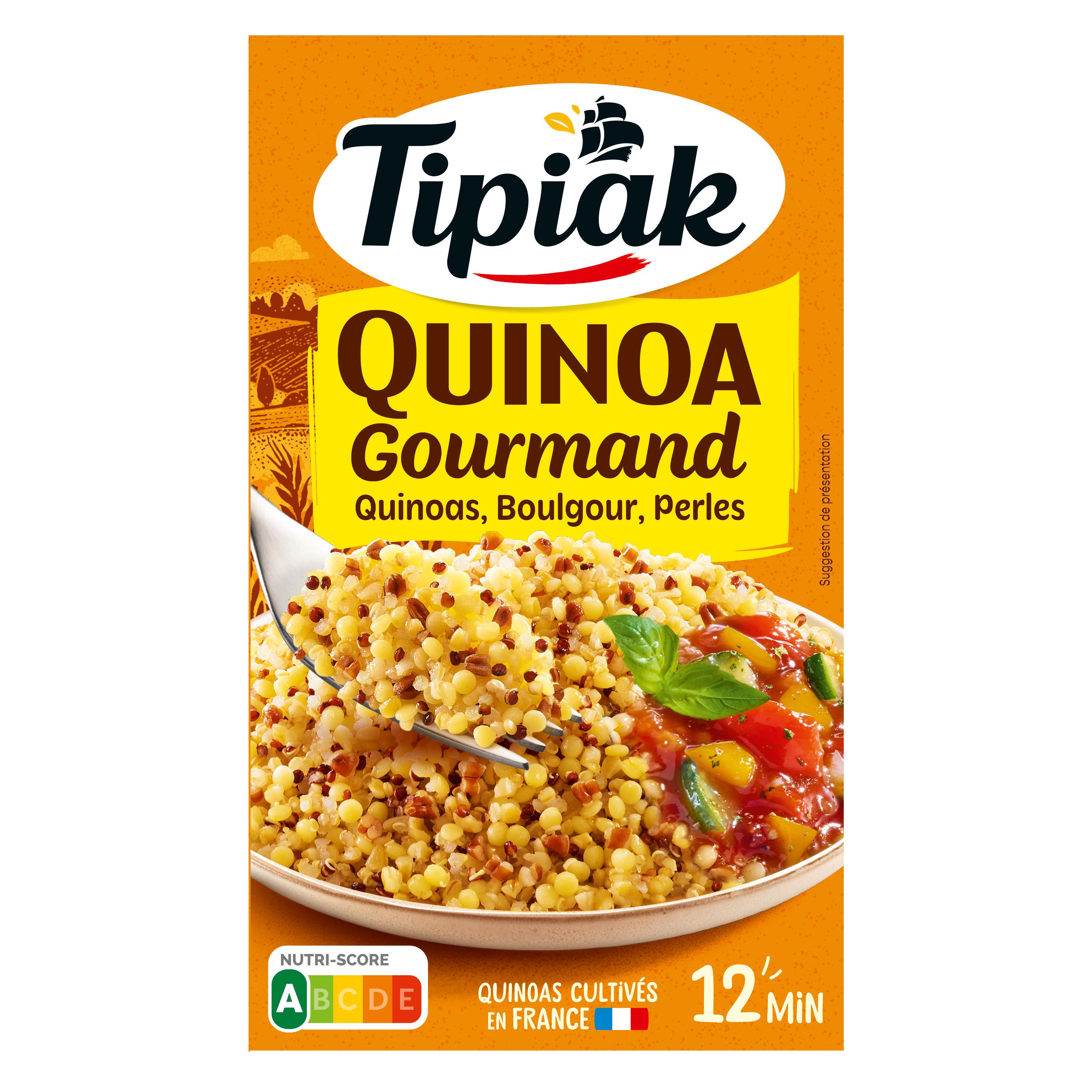 Voir la diapositive 2 : TIPIAK Quinoa gourmand Quinoas boulgour et perles 400g