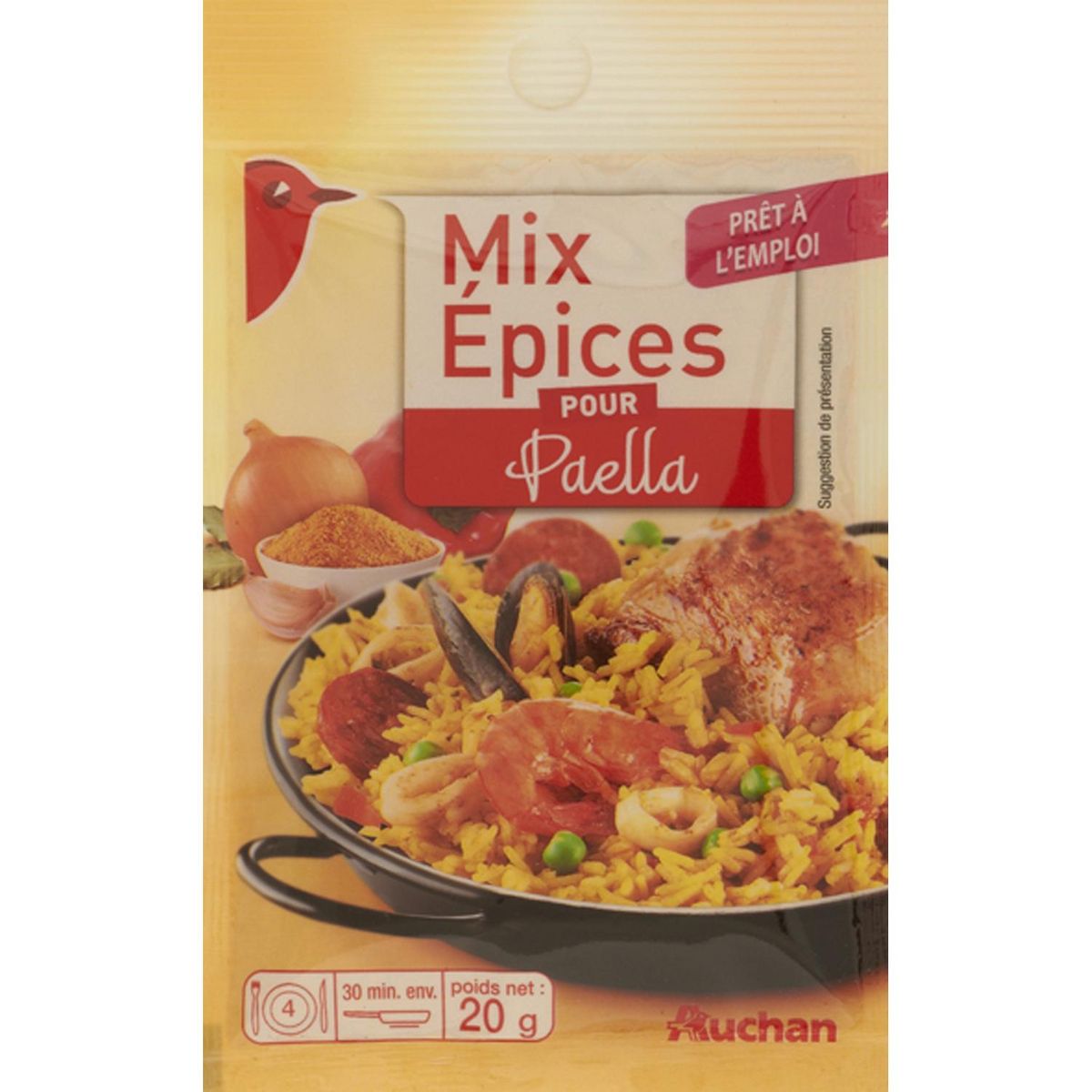 AUCHAN Mix épices pour paëlla 20g