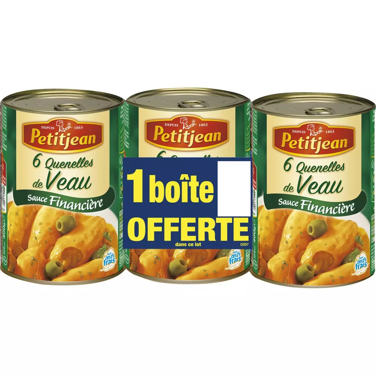 PETIT JEAN 6 quenelles de veau sauce financière 3x400g
