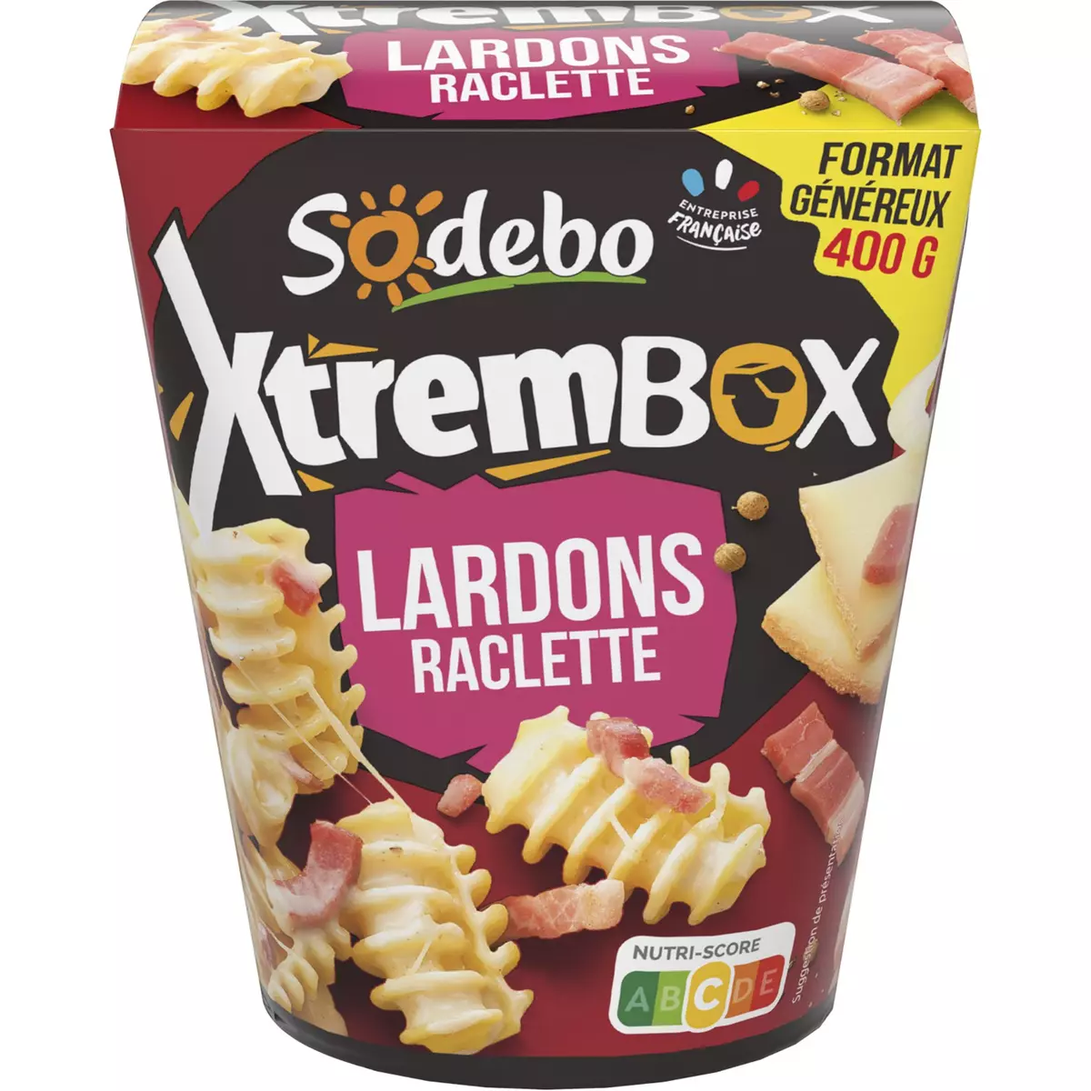 SODEBO Xtrem box radiatori lardons raclette 1 portion 400g