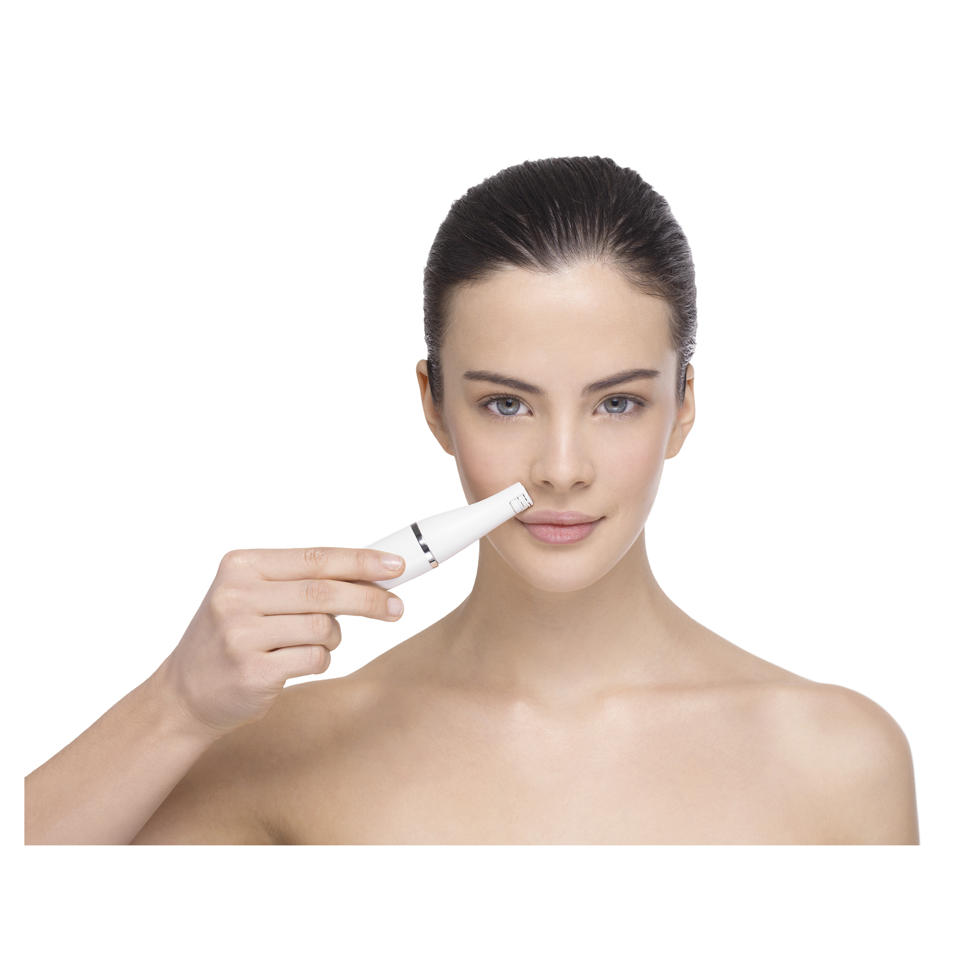 Voir la diapositive 4 : BRAUN Kit soin du visage FACE SE830 : Épilateur électrique visage + Brosse nettoyante + Miroir lumineux + Trousse + Accessoires