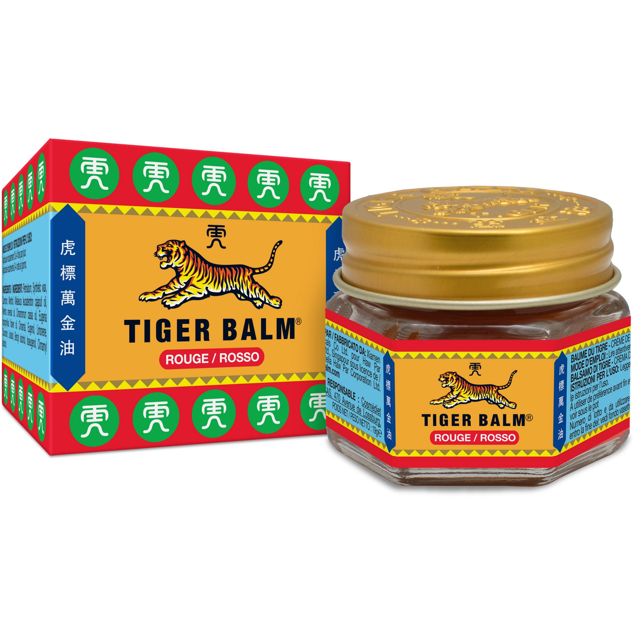 Voir la diapositive 2 : TIGER BALM Baume du tigre rouge 19g