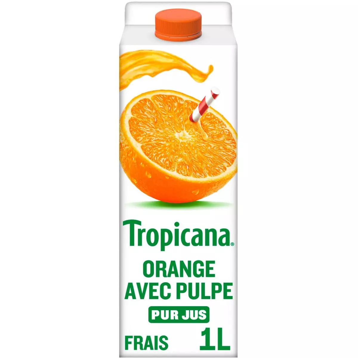 TROPICANA Pur jus d'oranges avec pulpe 1L