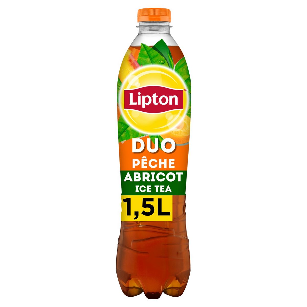 LIPTON Boisson Ice tea à base de thé saveur pêche abricot 1,5l