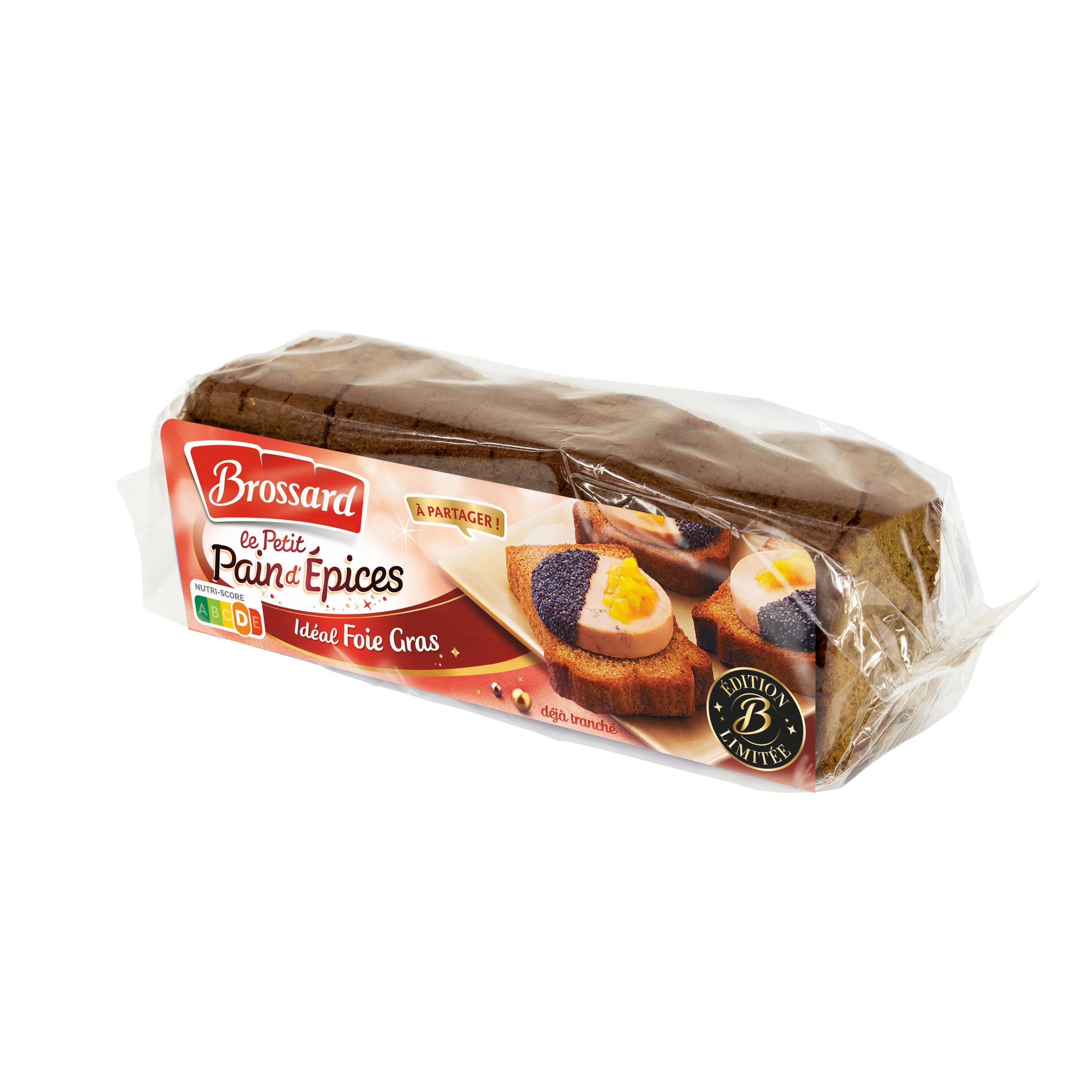 BROSSARD Mini pain d'épices spécial foie gras prétranché 1 pièces 140g