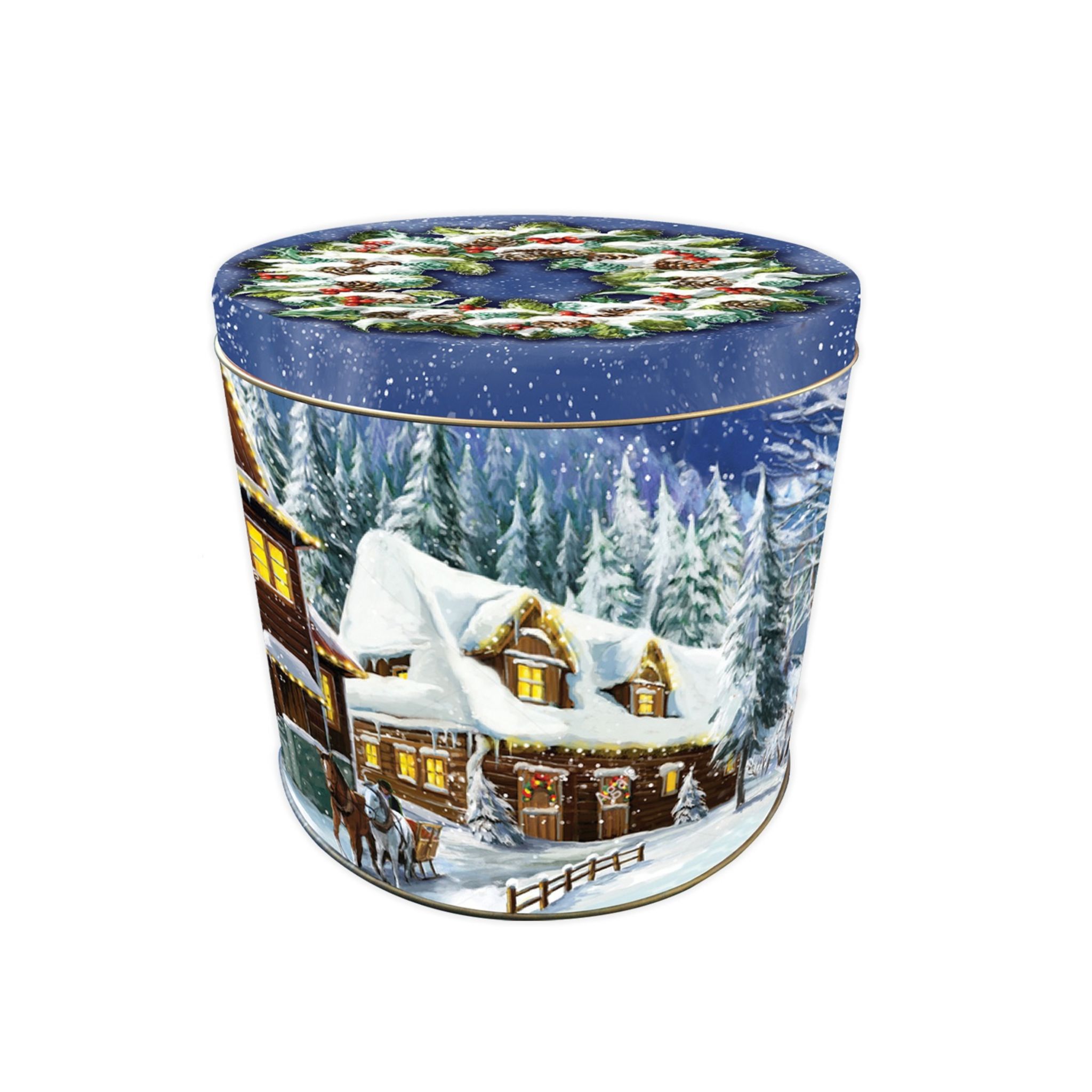 Voir la diapositive 3 : GRAN DUCALE Panettone pur beurre boite en fer décorée 1kg