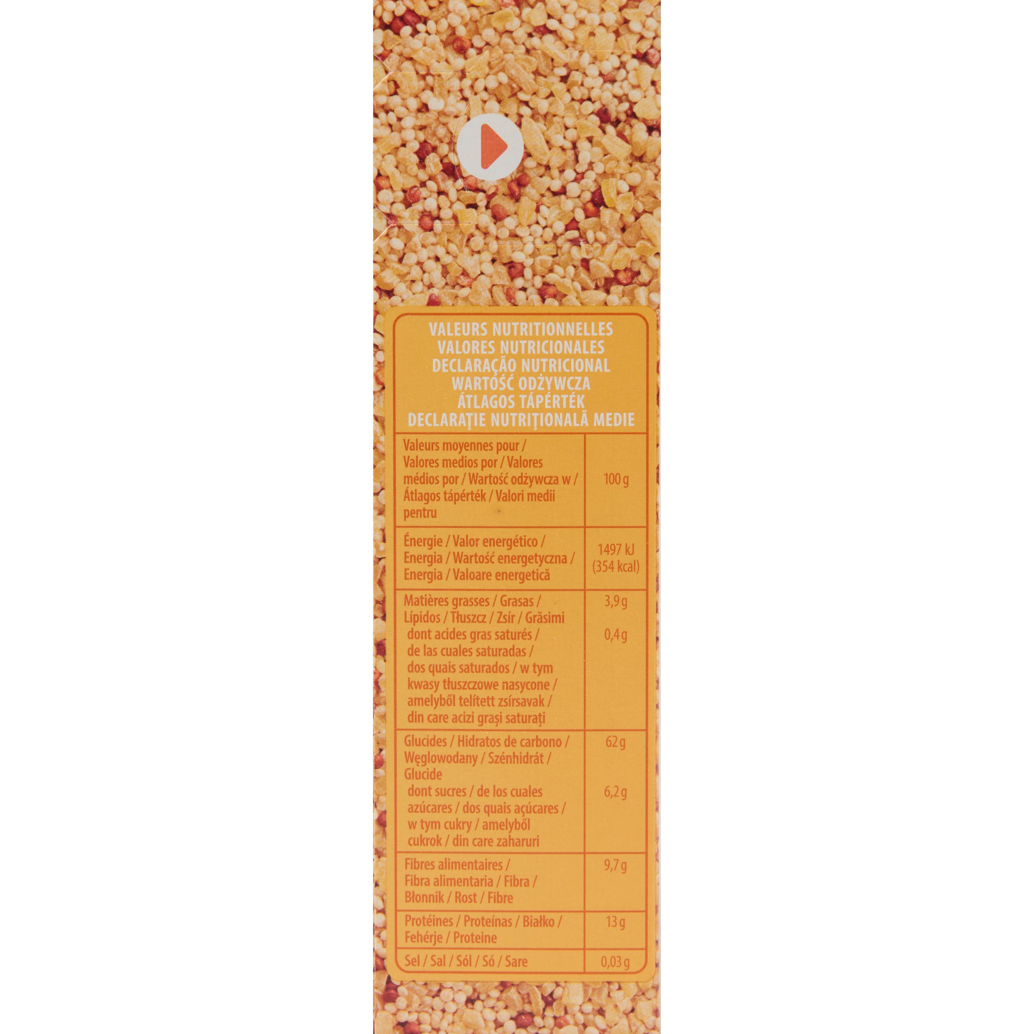 Voir la diapositive 2 : AUCHAN Mélange boulgour et quinoa blond et rouge 12 min 6 portions 400g