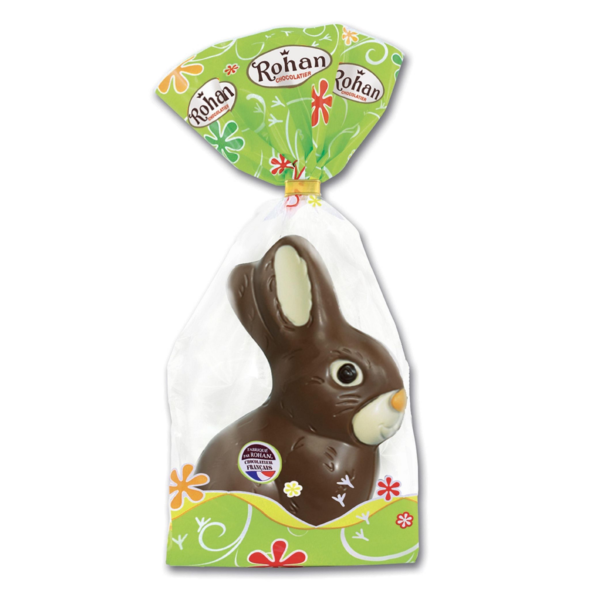 ROHAN Lapin assis en chocolat décoré 320g