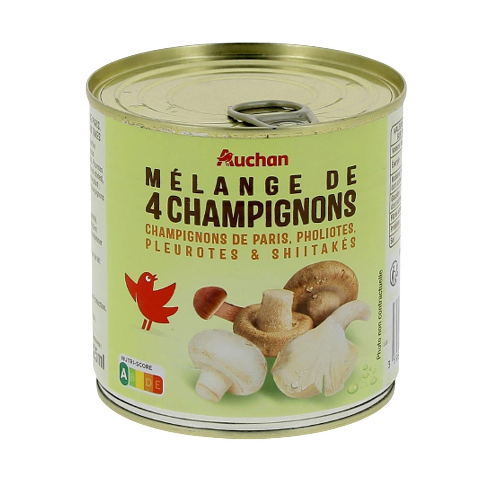 Voir la diapositive 3 : AUCHAN Mélange 4 champignons 230g