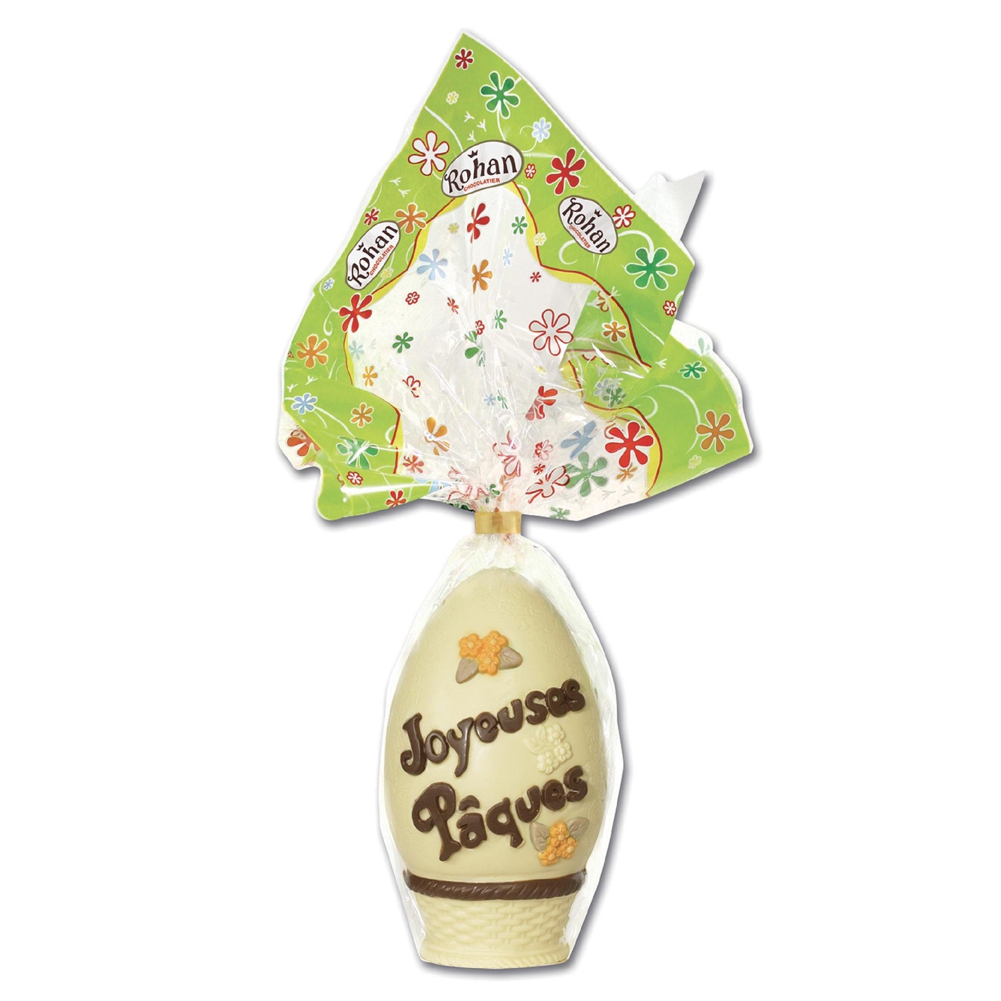 ROHAN Oeuf flamme en chocolat blanc 450g