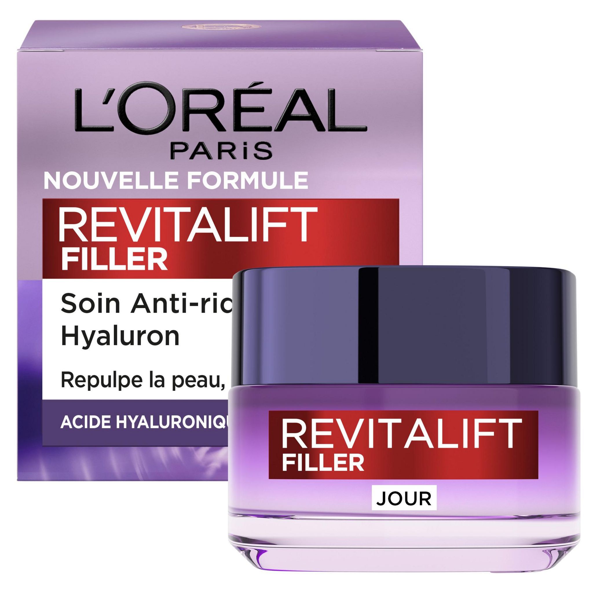 Voir la diapositive 2 : L'OREAL Revitalift Filler Soin du jour revolumisant intense anti-âge 50ml