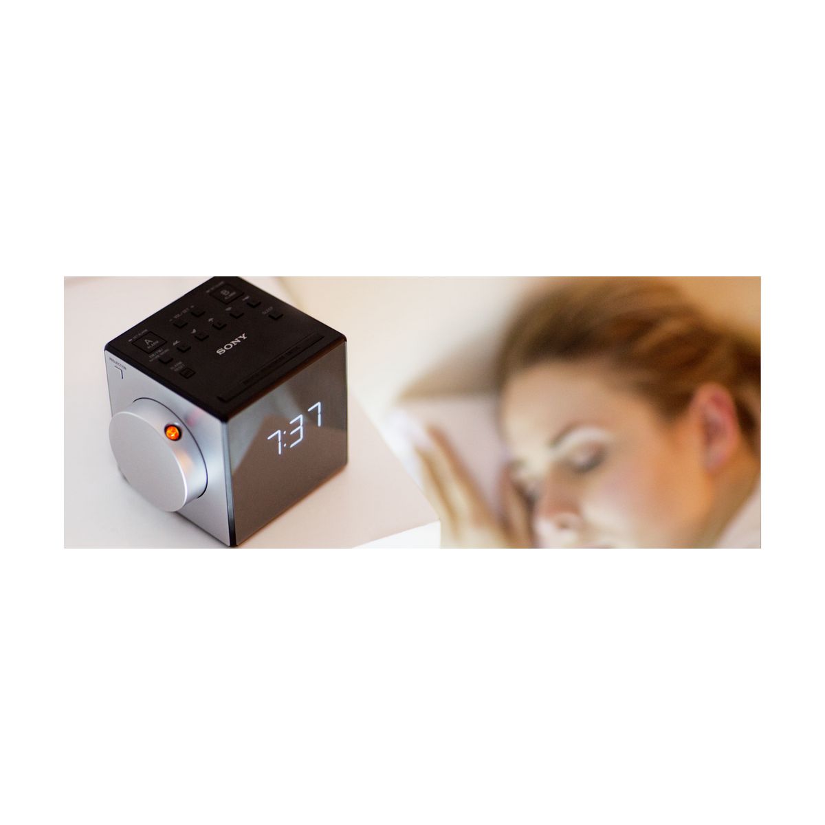 SONY Radio Réveil - Gris - ICF-C1PJ