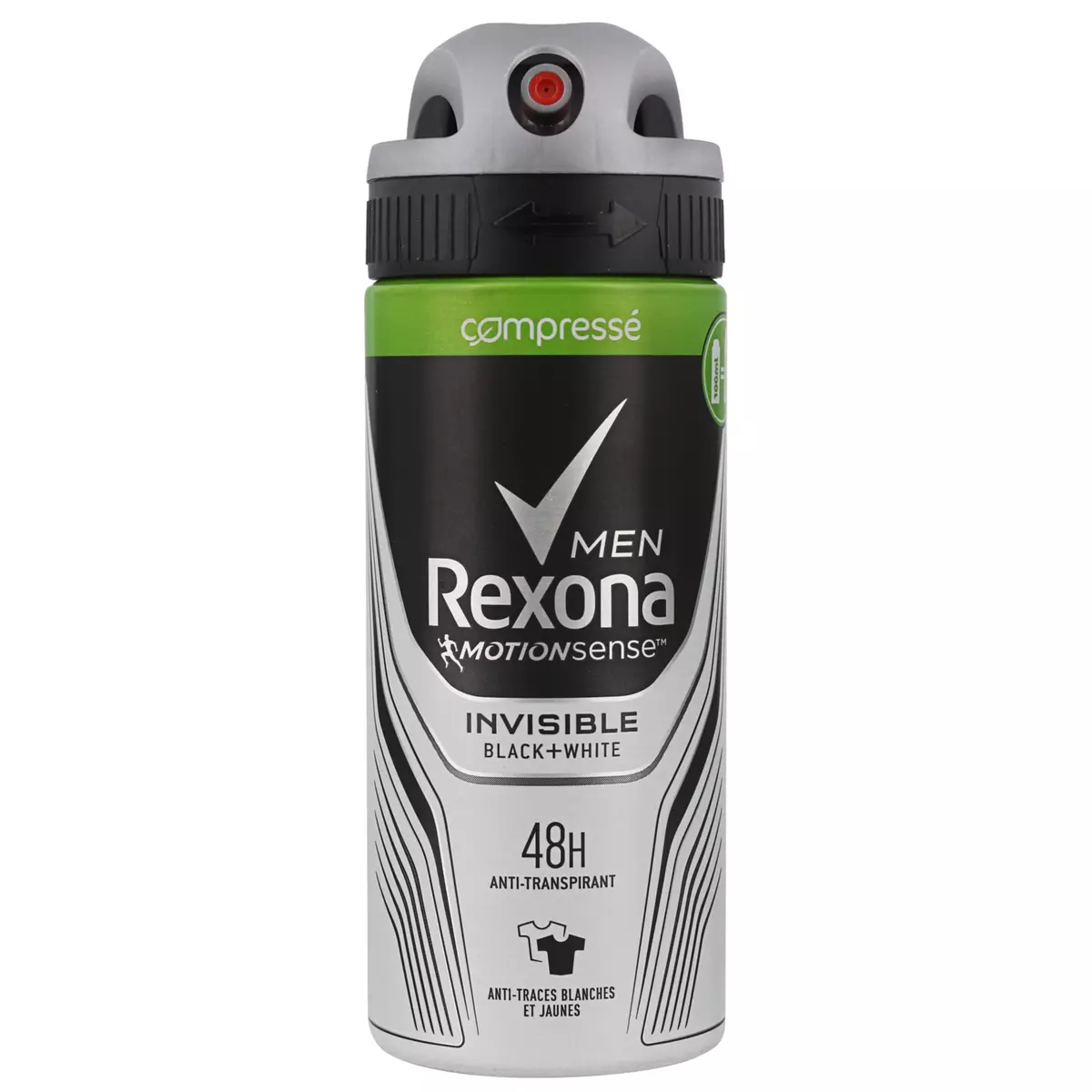REXONA MEN Déodorant spray compressé invisible black&white 100ml