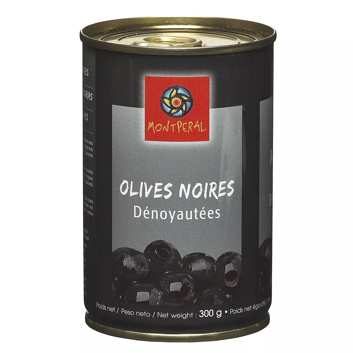MONTPERAL Olives noires dénoyautées 300g