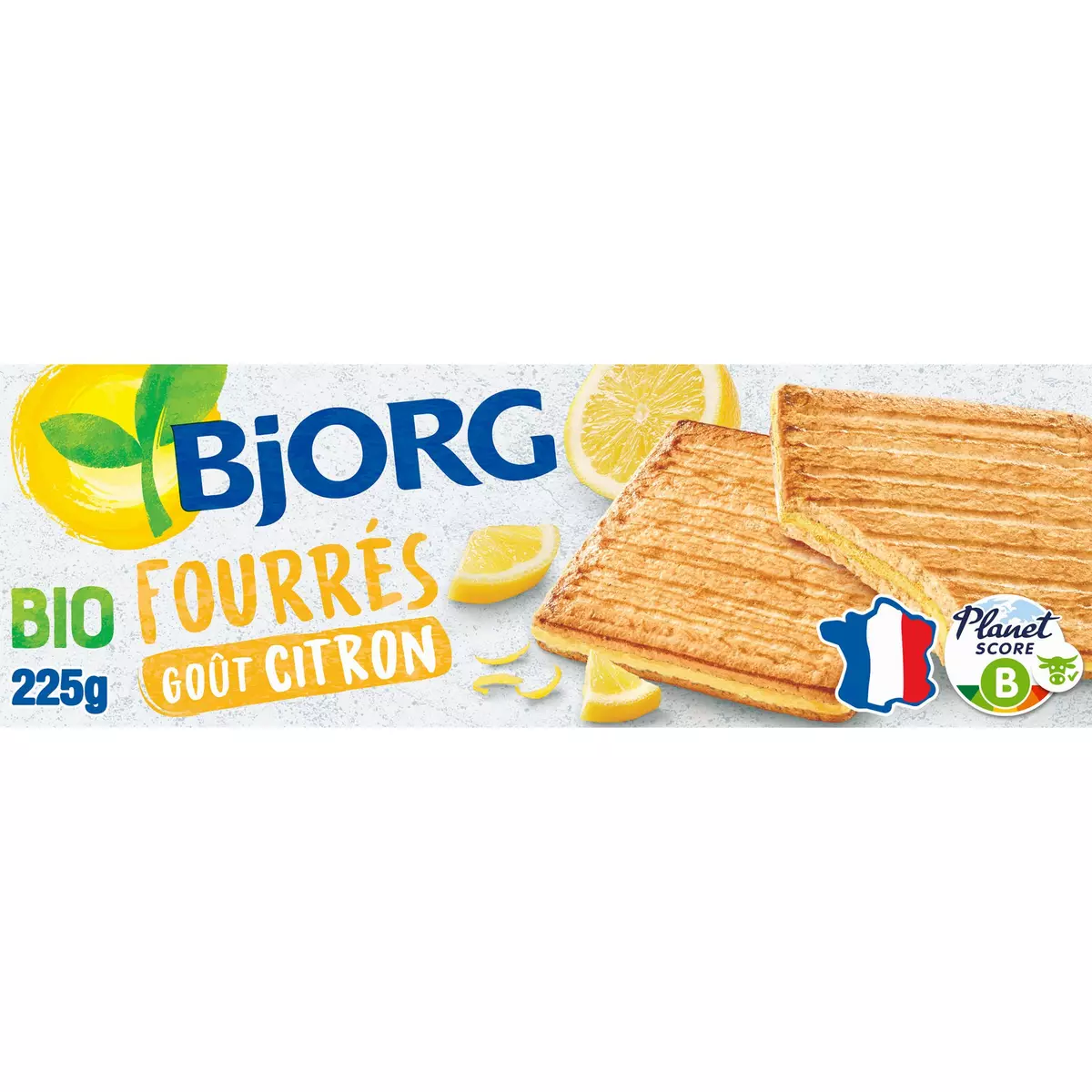 BJORG Biscuits bio fourrés au citron Bio 225g
