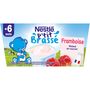 Voir la diapositive 2 : NESTLE P'tit brassé petit pot dessert lacté framboise dès 6 mois 4x100g