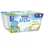 Nestlé NESTLE P'tit brassé petit pot dessert lacté à la poire dès 6 mois