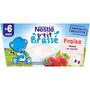 Voir la diapositive 2 : NESTLE P'tit brassé petit pot dessert lacté à la fraise dès 6 mois 4x100g