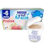 Voir la diapositive 4 : NESTLE P'tit brassé petit pot dessert lacté à la fraise dès 6 mois 4x100g