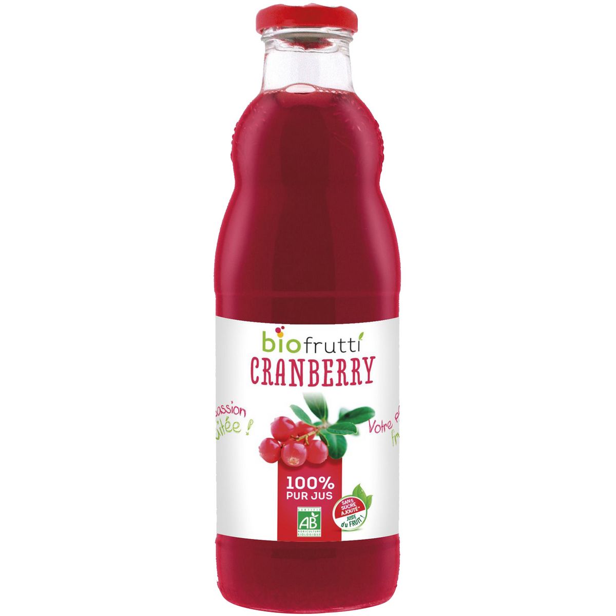 BIO FRUTTI Pur jus de cranberry bio 70cl