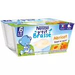Nestlé NESTLE P'tit brassé petit pot dessert lacté à l'abricot dès 6 mois